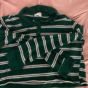 Striped tillys crop top medium